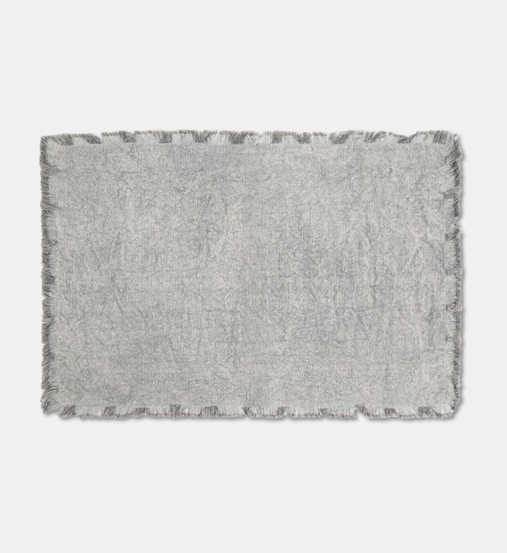 Estia Placemat Loom With Fringes, Grey, Packshot View
