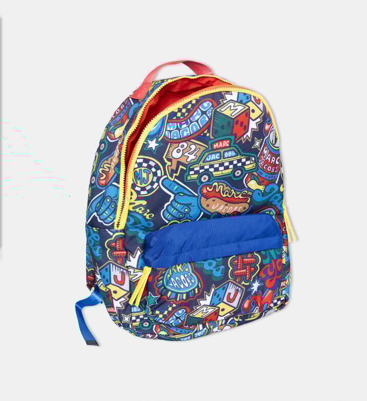Badge Print Rucksack Bag- 39x27x14cm Badge Print Rucksack Bag- 39x27x14cm