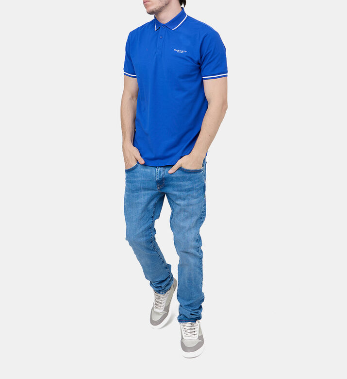 Embroidered Logo Tipped Polo Shirt