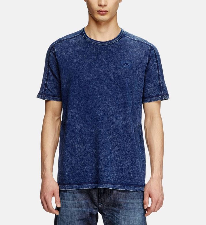 T-adjind Denim-like Marble Wash T-shirt