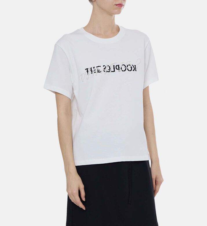 Graphic Two-tone Logo-print Short-sleeve T-shirt