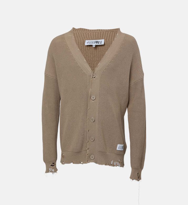 كارديغان قطن بنسيج مضلع