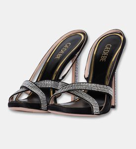 Gedebe Chrissy Rhinestone Embellished Slingback Sandals, Black, Eu-40, Packshot View
