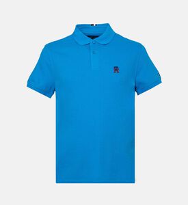 قميص بولو عادي مزين بشعار مونوغرام على الصدر