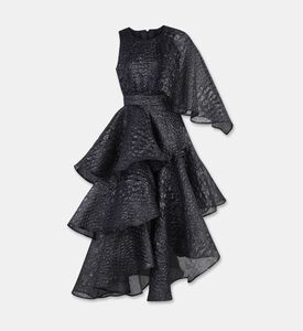 Poca and Poca Asymmetrical Layered Flared Dress, Packshot View