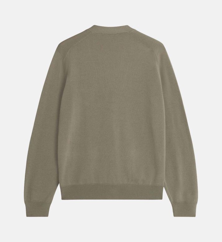 كارديغان طويل الأكمام بياقة في