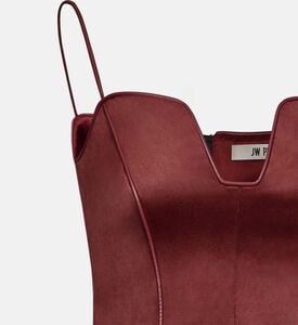 Eva Spaghetti Strap Sueded Dress Eva Spaghetti Strap Sueded Dress