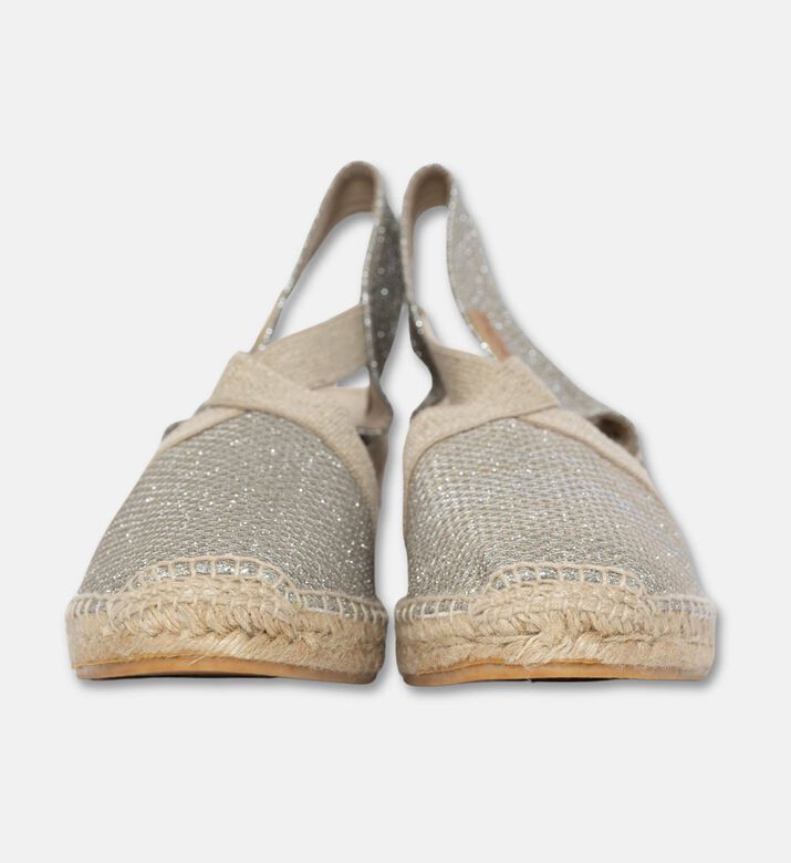 Toni Pons Triton-7 Shimmery Cotton Blend High-wedge Espadrille, Light-gold, Eu-42, Packshot View