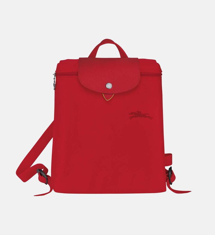 Le Pliage Cowhide Flap Logo Backpack