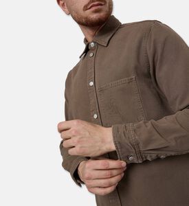 Samsoe Button Closure Patch Pocket Shirt, Model View