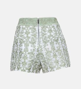 دونالد السراويل الكتان المطرزة