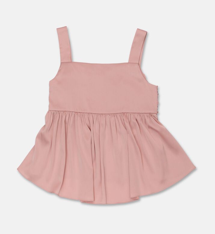 Twinset Floral Appliques Peplum Top Wide-leg Trousers Set, Packshot View