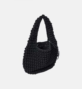 حقيبة بوبكورن من كروشيه بتصميم سلة