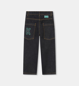 Back Embroidered Logo Denim Pant