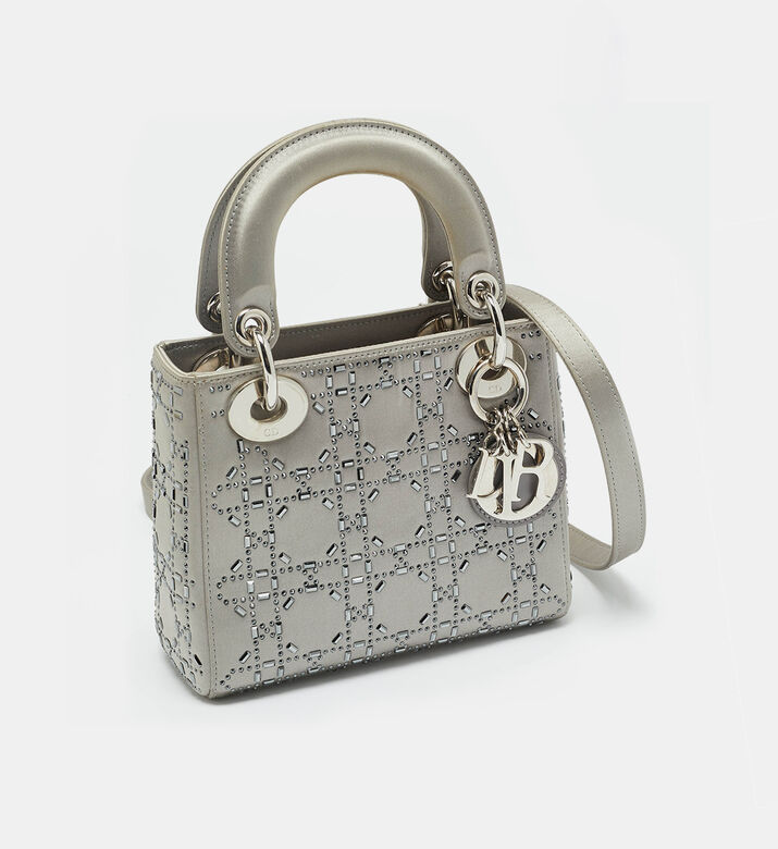 Dior Preowned Dior Cannage Strass Crystal Embellished Mini Lady Dior Tote, Packshot View