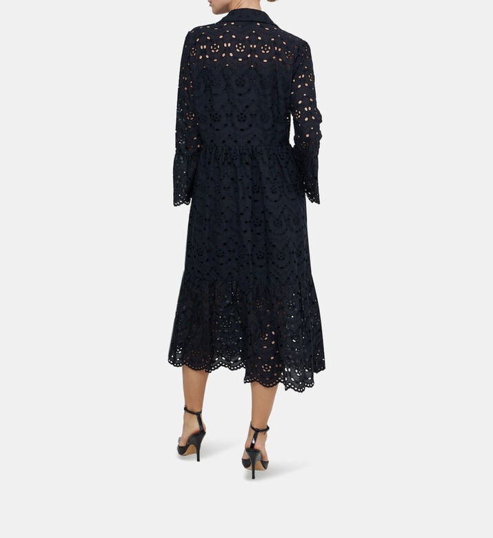 Embroidered Midi Shirt Dress Embroidered Midi Shirt Dress