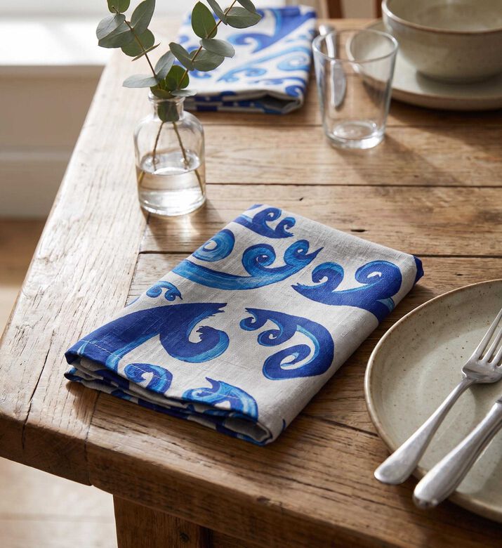 Themis Z Athenee Peacock 2-piece Non Stain Napkins Set, Model View