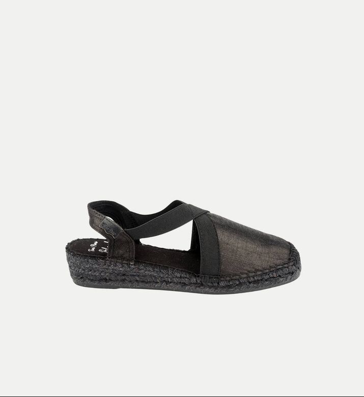 Vic Silk Closed-toe Wedge Espadrille
