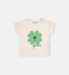 Bobo Choses Four-leaf Clover-print Shoulder Snaps Short-sleeve T-shirt, Packshot View