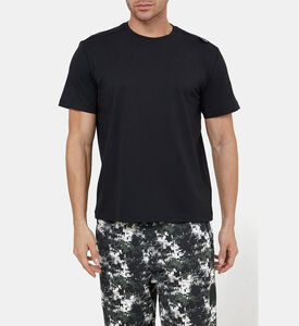 تيشيرت قطن بياقة عادية بلوغو