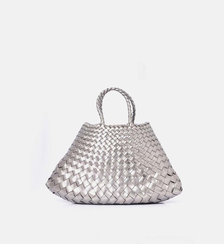 Dragon Diffusion Santa Croce Small Leather Bag, Grey, Packshot View