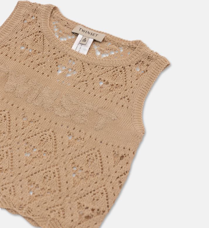 Twinset Pointelle Crochet Knitted Set, Packshot View