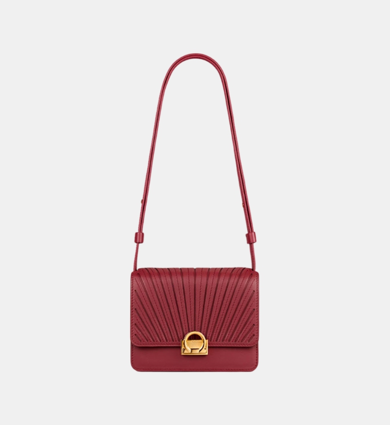 Signature Calf Leather Pleated Bag