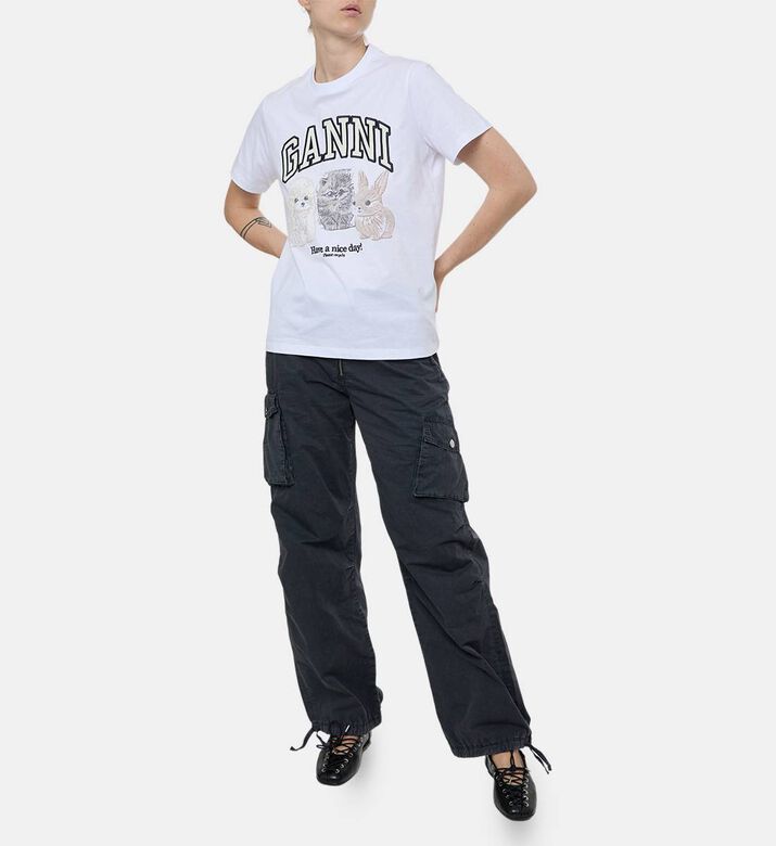 Ganni Multi-pockets Regular-fit Crago Pants, Model View