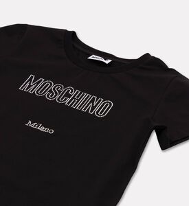 Moschino BKT Rhinestone-embellished Logo T-shirt, Packshot View