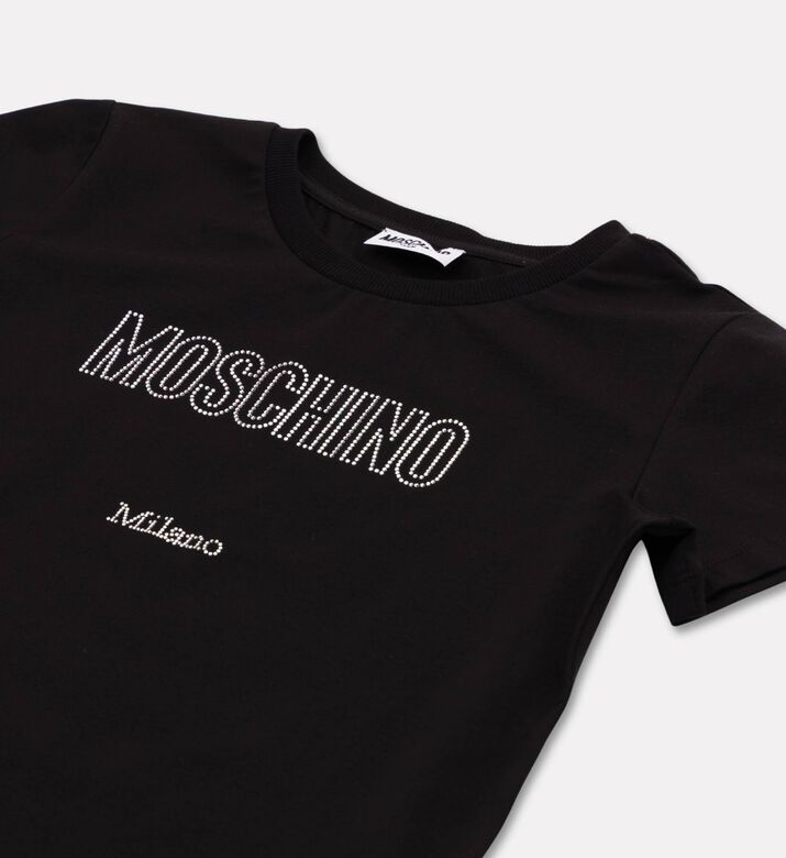 Moschino BKT Rhinestone-embellished Logo T-shirt, Packshot View
