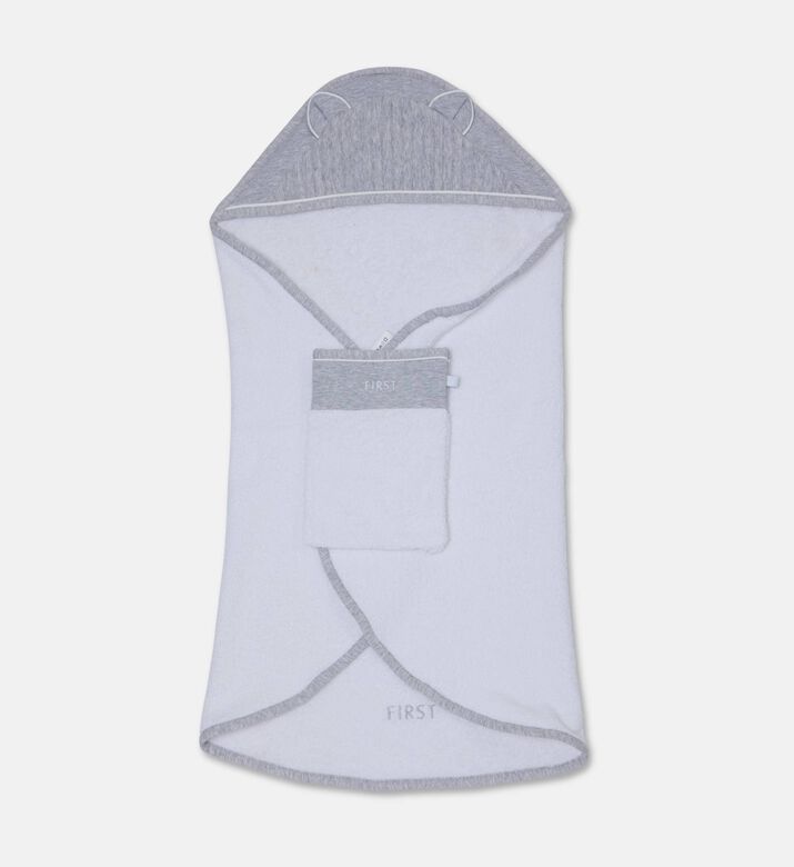 My First Collection Cotton Hooded Bear Ears Towel, Packshot View