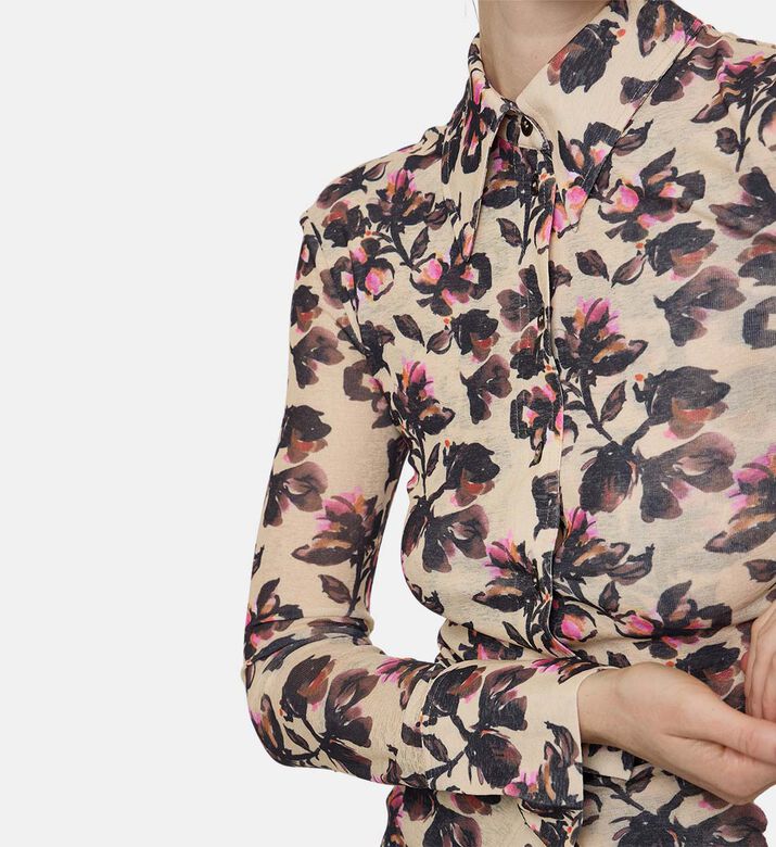 قميص مزين بنقشة أزهار على كامله