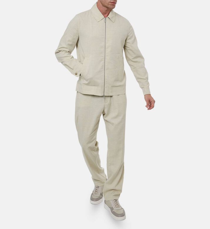 Les Deux Como Tapered Slub Drawstring Pants, Model View