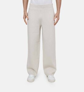 Wide-leg Knit Track Trousers