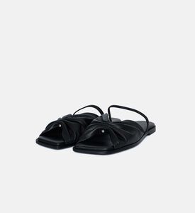 Leather Knotted Sabot Slides