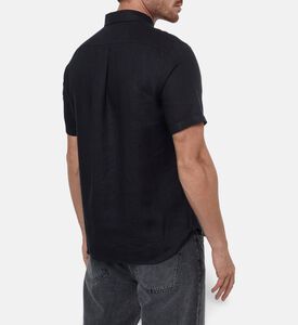 Vince Button Down Short-sleeve Shirt, Black, Xl, Model View