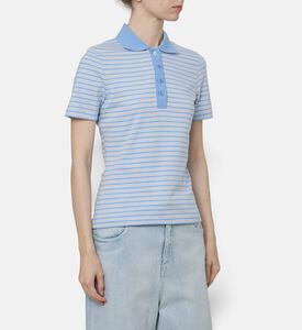 Samsoe Horizontal Striped Polo Shirt, Model View