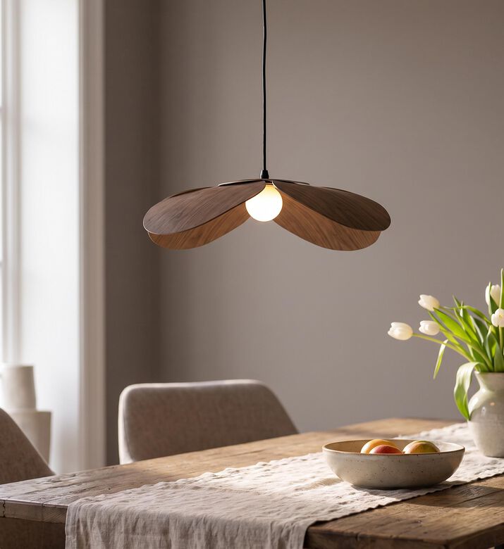 Umage Forget Me Not Oak Wood Pendant Lamp, Dark-brown, Packshot View