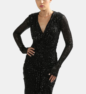 Sequined High-neck Maxi Gown Sequined High-neck Maxi Gown