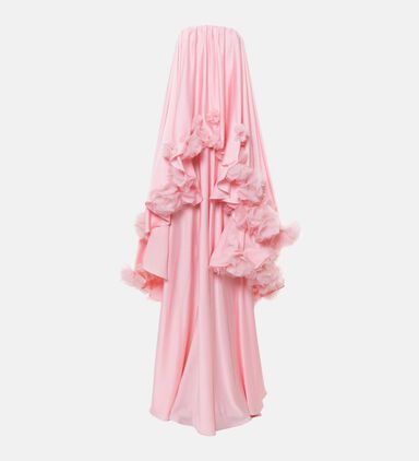 Layered Ruffles Maxi Gown