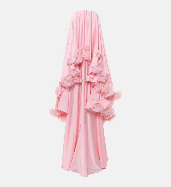 Layered Ruffles Maxi Gown
