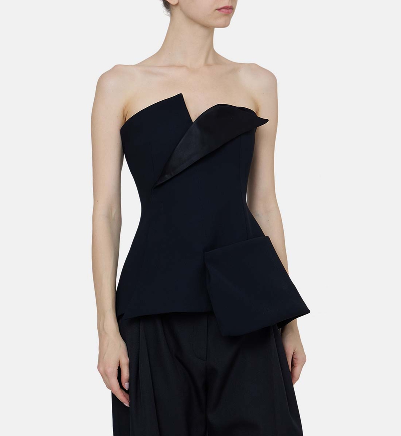 Corseted Tuxedo Top