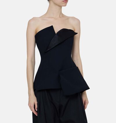 Corseted Tuxedo Top