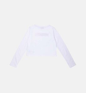 بلوزة قطنية ملونة بطبعة الشعار