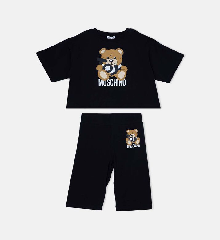 Teddy Bear-print Shorts Set