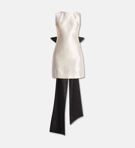 Savanna Oversized Leaf Bow Mini Dress, Packshot View