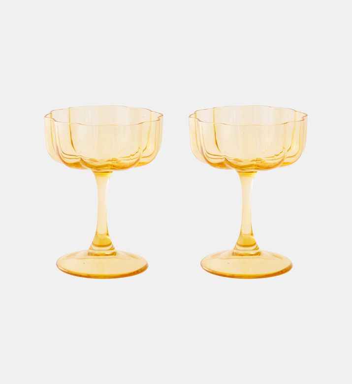 طقم أكواب زجاجية ملونة قطعتين