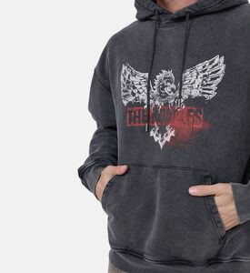 سويت شيرت بغطاء رأس بطبعة أمامية