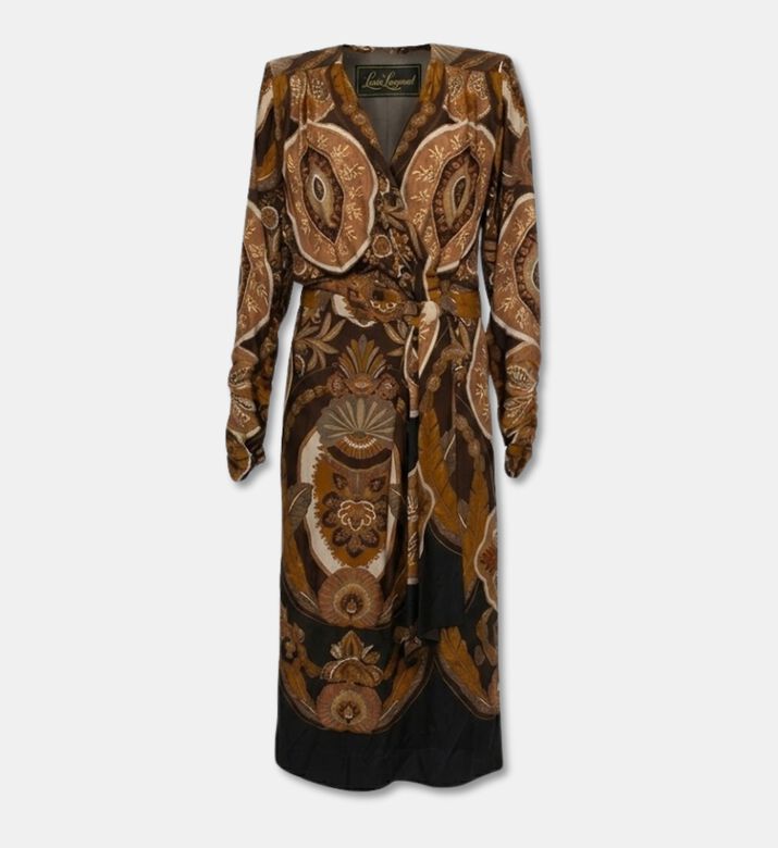 Luisa Spagnoli Paisley-print Wrap-effect Midi Dress, Packshot View