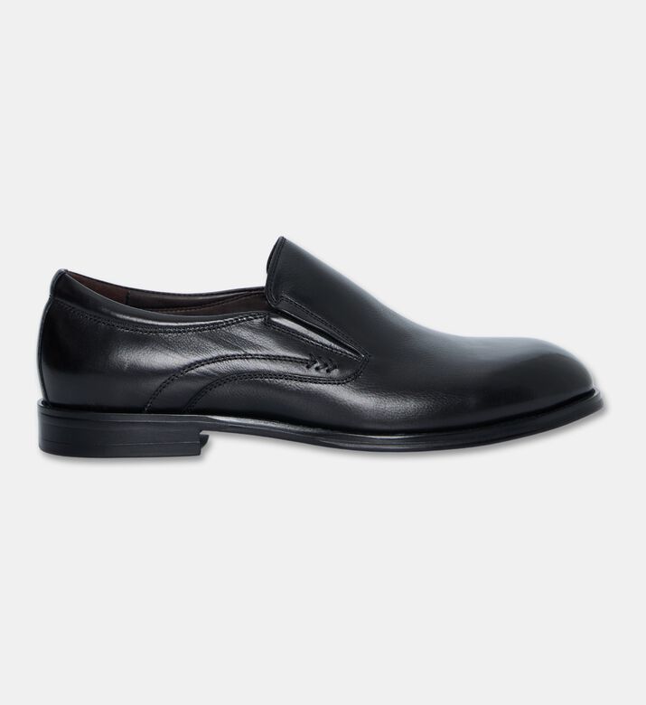 Roberto Fabiani Leather Elastic Side Slip-on Shoes, Black, Eu-45, Packshot View